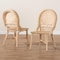 Baxton Studio Jelita Modern Bohemian Natural Brown Rattan 2-Piece Dining Chair Set 231-2PC-13233-ZORO - alternate 4